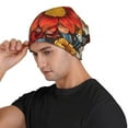 thumbnail image 3 of Naloa Colorful Vintage Floral Pattern Soft Beanie Hat, Knit Beanie Daily Beanie in Fine Knit for Women Men Winter Travel, Outdoor, 3 of 7
