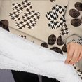 thumbnail image 3 of Oversized Wearable Blanket Hoodie,Paw Print Sherpa Blanket Hoodie with Super Pockets,Super Warm Fuzzy Pullover for Women & Men, 3 of 6