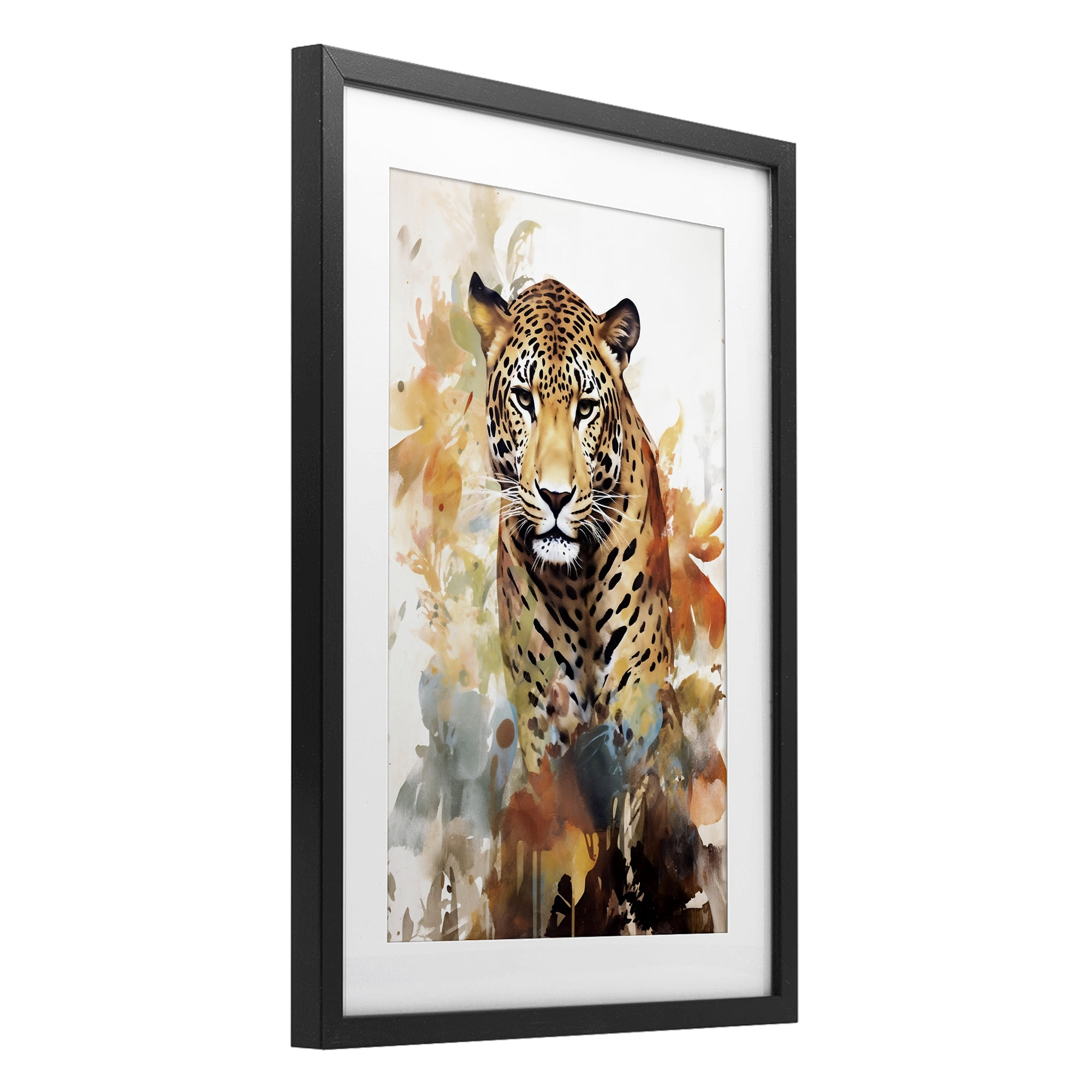 Stupell Industries Wild Cheetah Grace Black Framed Print Under Glass, design by Ray Powers