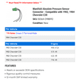 thumbnail image 2 of Manifold Absolute Pressure Sensor Connector - Compatible with 1982, 1984 Chevy C30, 2 of 2