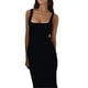 thumbnail image 5 of VISgogo Vestido ajustado informal para mujer, vestido a media pierna de corte bajo sin mangas de color sólido VISgogo moda, 5 of 9