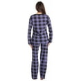 thumbnail image 3 of Just Love Womens Pajama Set  Elegant, Relaxing Sleepwear (Buffalo Plaid - Purple Black Long Sleeve, Small), 3 of 3