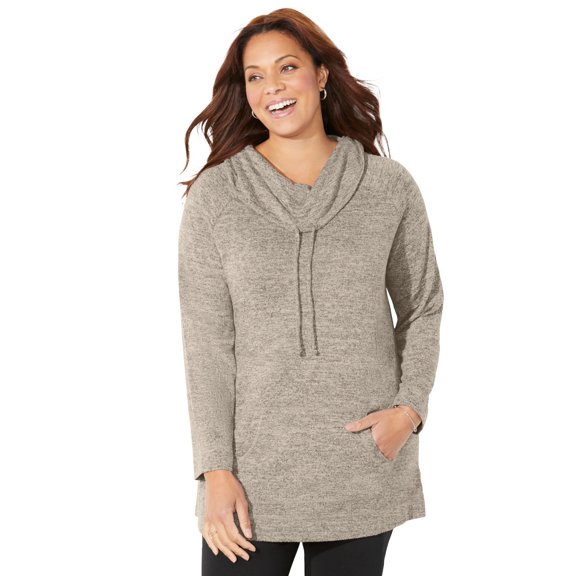 Catherines Women's Plus Size Impossibly Soft Cowlneck Top
