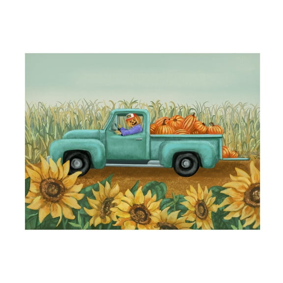 Canvas Wall Art - Christine Rotolo 'Happy Farmer' Wall Art for Living Room, Bedroom, or Office Décor by Trademark Fine Art - 19 x 14 Inches