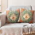 thumbnail image 4 of Boho Orange Blue Throw Pillow Covers 16x16 inch Set of 2, Bohemian Persian Carpet Double Sided Pattern Soft Plush Cushion Cover for Couch Sofa Bed Decorative, Only Pillowcase (No Insert), 4 of 6