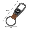 thumbnail image 5 of Tnobhg Keychain High Strength Stainless D-shaped No Deformation Electroplated Anti-lost Faux Leather Buckle Anti-break Car Key Ring Bag Pendant, 5 of 7