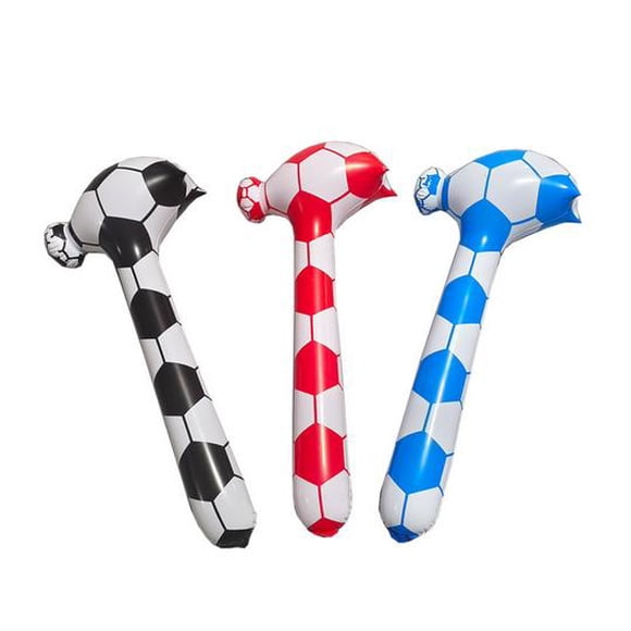 3 martillos inflables para niños: martillo inflable con diseño de fútbol, juguete de animación, mazo grande para piscina, bañera, fiesta de cumpleaños, actividades al aire libre, partidos de fútbol.