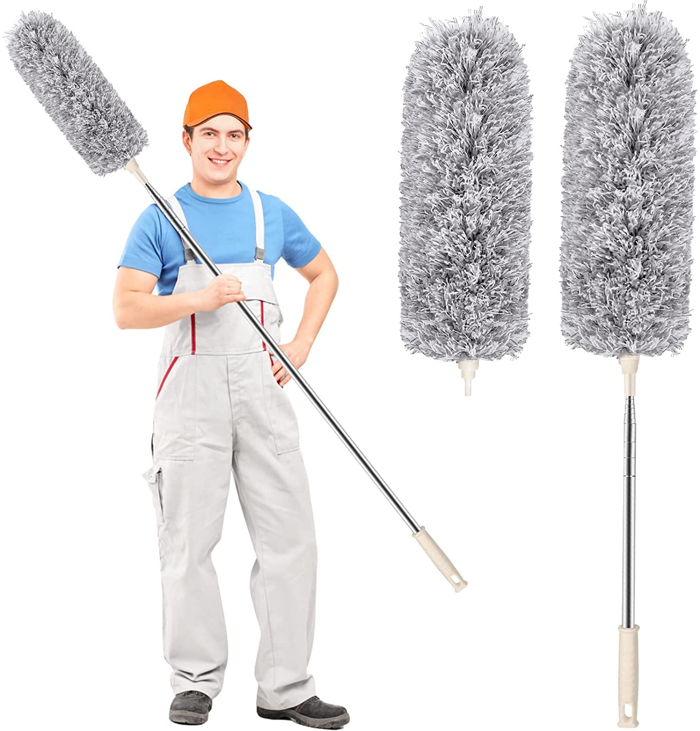 Microfiber Feather Duster Extendable Duster with 100 inches Extra Long
