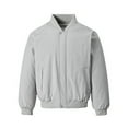 thumbnail image 4 of CharmCyan Men's Lightweight Bomber Jacket Casual Zip Front Windbreaker with Ribbed Collar Cuffs and Hem for Everyday Wear Light Gray L, 4 of 5