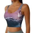 thumbnail image 2 of Fotbe Boat Lighthouse Storm Waves Sujetador Deportivo Largo sin Aros para Mujer con Almohadillas y Soporte Medio, Transpirable y Absorbente, Camiseta Tipo Chaleco o Tank Top-Small, 2 of 8