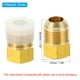 thumbnail image 2 of Uxcell 2 pcs Conector de flare SAE 45 Grados Adaptador de Latón Conector de Tubo de Flare 5/8" Hembra Flare x 3/4" Macho Flare, 2 of 7