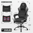 thumbnail image 4 of Douxlife Massage Gaming Chair, Spring Cushion, Breathable Fabric Gaming Chair with Footrest, Ergonomic Computer Chair for Adults & Kids, 4 of 10