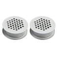 thumbnail image 1 of 2x Grille d'Aération Ronde en Acier Inoxydable Armoire en Métal Ventilation, 1 of 9
