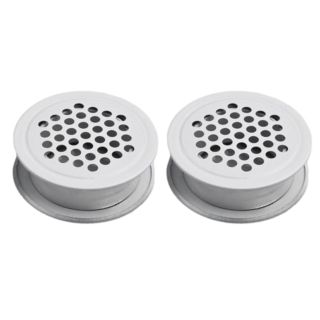 2x Grille d'Aération Ronde en Acier Inoxydable Armoire en Métal Ventilation