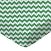 SheetWorld Fitted 100% Cotton Percale Play Yard Sheet Fits BabyBjorn Travel Crib Light 24 x 42, Forest Green Chevron Zigzag