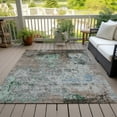thumbnail image 3 of HomeRoots 625536 5 x 8 ft. Taupe & Ivory Abstract Washable Transitional Indoor & Outdoor Rectangle Area Rug, 3 of 9