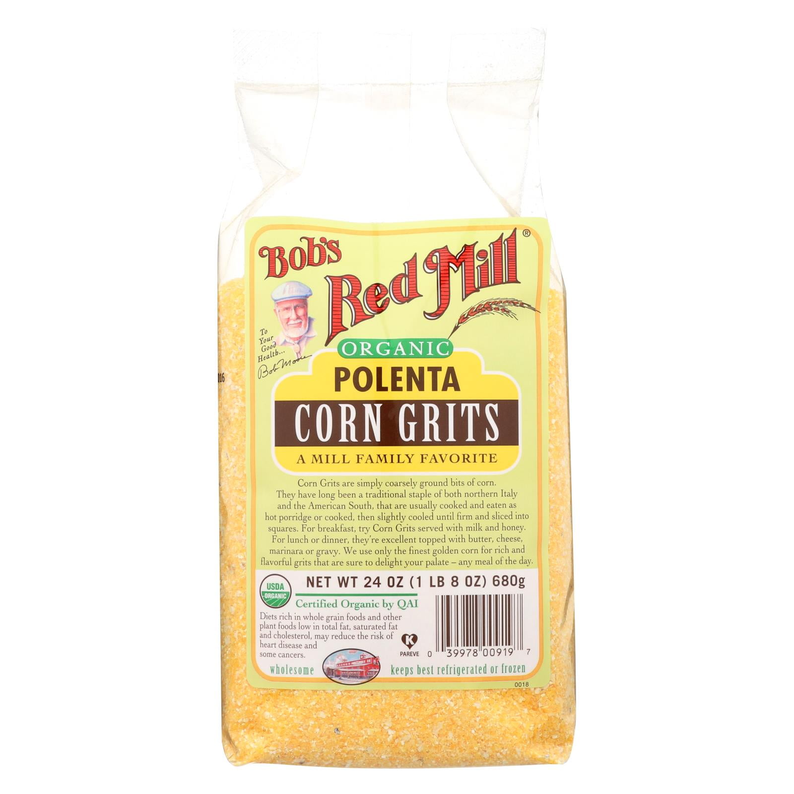 Bob's Red Mill Organic Corn Grits / Polenta 24 oz Case of 4