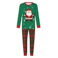 thumbnail image 2 of Uaswgudfs Christmas Family Matching Pajamas Dad’s Set, Santa Claus & Snowflake Print Long Sleeve Crew Neck Top + Dual Pocket Plaid Pants, Festive Holiday Sleepwear for Dad – Walmart Bestseller, 2 of 7