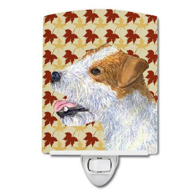 Carolines Treasures SS4352CNL Jack Russell Terrier Fall Leaves Portrait Ceramic Night Light, 6x4x3, Multicolor