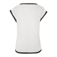 thumbnail image 5 of Xmyrz T Shirts For Women Commuting Solid V Neck Loose Pullover Short Sleeve Versatile Casual Tops Casual Blouses, 5 of 5