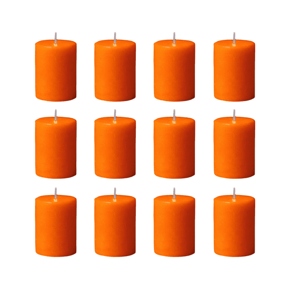 VELAS DECORATIVAS de Parafina y Cera de Abeja Sin Fragancia - 12 piezas