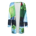 thumbnail image 5 of lcziwo Womens St. Patrick's Day Cardigan Breathable Lightweight Thin Long Sleeve Open Front Shawl Collar Draped Beach Cover Ups with Pockets Daily Deals,Multicolor,L, 5 of 5