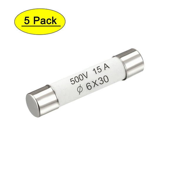 Unique Bargains Ceramic Cartridge Fuses 30A 500V Ceramic Fuses Fast Blow for Amplifier Energy Saving Lamp Ballast 5pcs