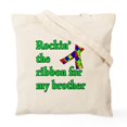 thumbnail image 2 of CafePress - Autism Ribbon For My Brother Tote Bag - Unisex Canvas Tote Bag, Beige, 1-Piece, 2 of 8