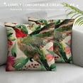 thumbnail image 3 of Qinduosi Outdoor Spring Watercolor Bird Throw Pillow Covers Hummingbird Summer Decorative Cushion Case Square Home Sofa Decorative Pillowcase for Patio Furniture Bed (Hummingbird-C) White, 3 of 5