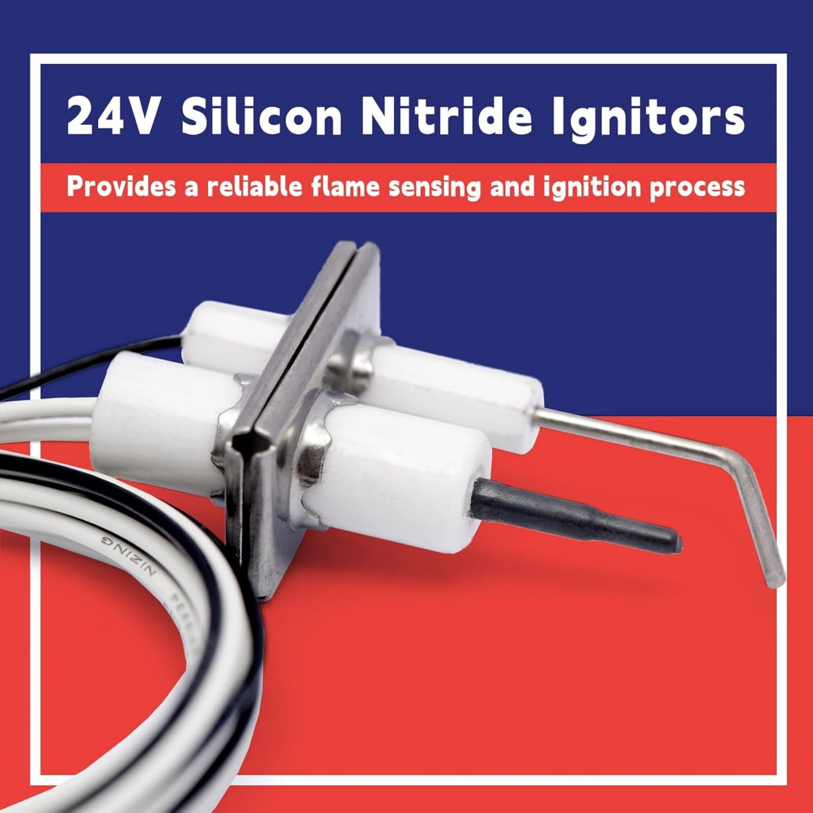 ARCADORA Flame Rod Furnace Igniter Kit 24V DC Silicon Nitride Metal New for Honeywell Smart Valve System SV9401 SV9402 SV9403