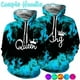 thumbnail image 2 of Sudadera con capucha para hombre y mujer, con estampado 3D, a la moda, con diseño de rey y reina, para él y para ella, informal, de gran tamaño, 2 of 4
