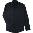 thumbnail image 1 of Alfani Chemise à Boutons Contrastés pour Hommes, Noir, Petit, 1 of 1