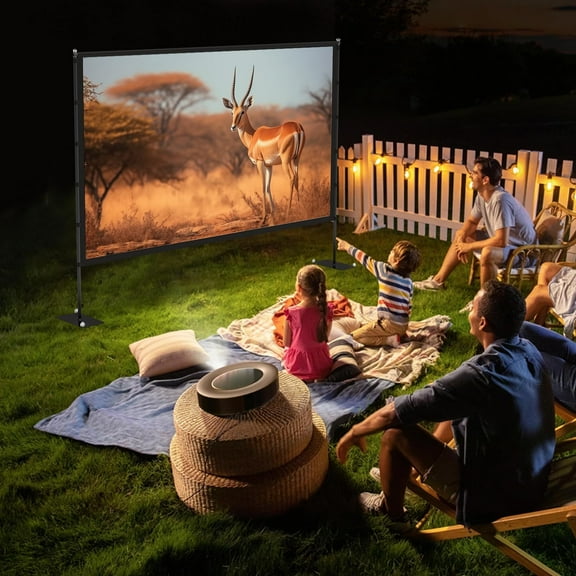 120-inch portable projector screen, indoor and outdoor projector screen 16:9