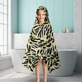 thumbnail image 6 of Zebra and Leopard Print Pattern Hooded Bath Towel，50"x30" for Ages 3 To 12 Kids, Quick Dry Lightweight Soft Microfiber Hood Beach Towel Cover Up for Kids, 6 of 7