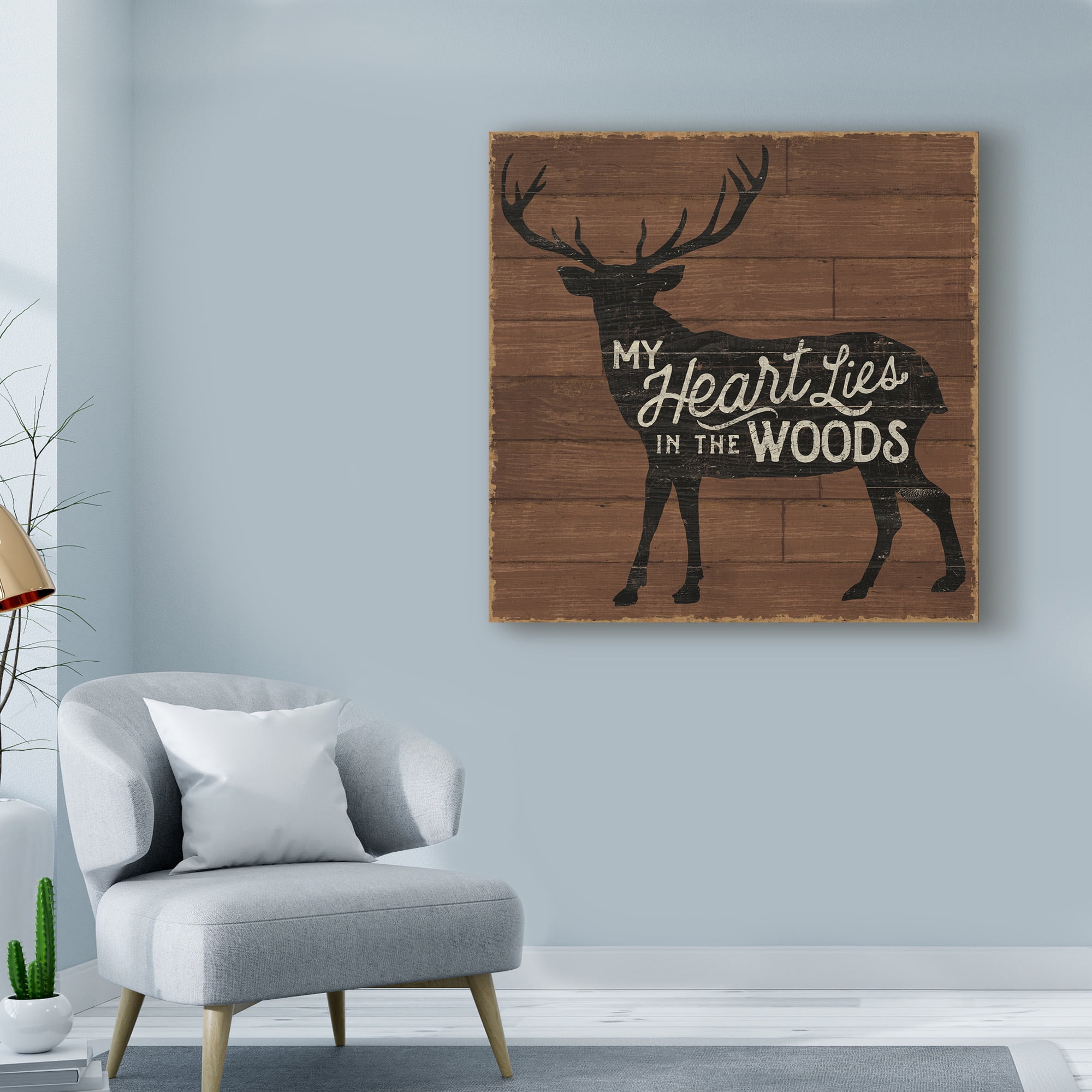 Trademark Fine Art 'Lake Lodge II on Walnut' Canvas Art by Sue Schlabach