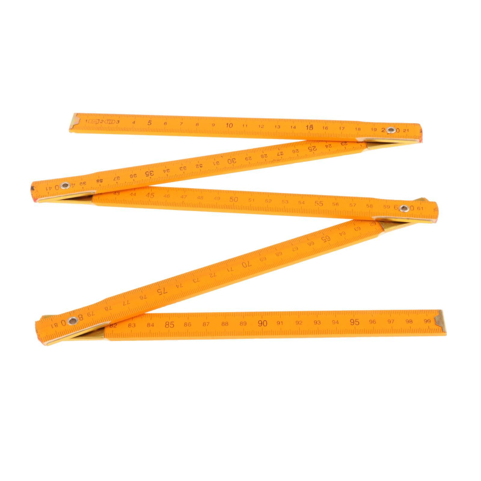 Ximing Measuring Ruler Folding Meter Ruler Measuring Tool Portable Folding Wooden Ruler Folding Wood Rule For Engineers Carpenters Lineman Teaching