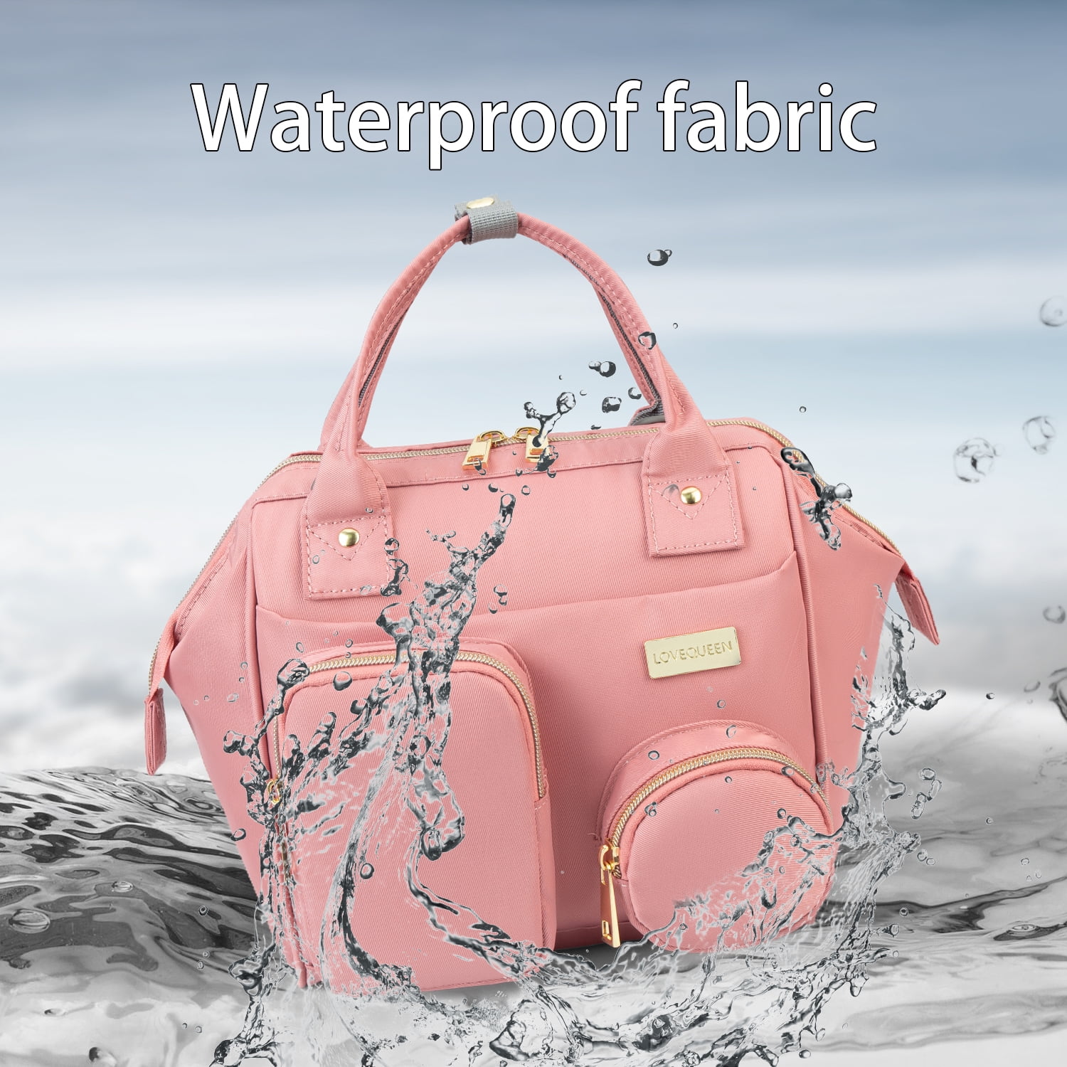 Baby Diaper Bag Backpack Waterproof Multi-Function Convertible Mini Smart Diaper Bag Backpack for Outdoor
