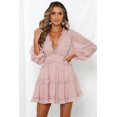 thumbnail image 3 of Vestido corto de gasa con escote en V profundo y espalda descubierta sexy de TEELYNN para mujer, estilo bohemio, vintage, con volantes, para playa, 2021, con estampado floral, 3 of 5