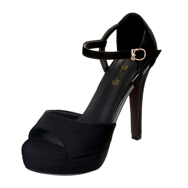 Black platform heels size 5 hotsell