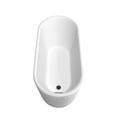 thumbnail image 3 of Ursula 59 Inch Freestanding Bathtub in Matte White with Floor Mounted Faucet, Drain and Overflow Trim in Matte Black, 3 of 5