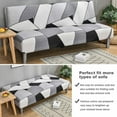 thumbnail image 4 of CHOK 2024 Big Size Folding Sofa Bed Cover  Printing Geometric Futon Slipcover  Polyester Elastic Fabric All-Inclusive Cover  Furniture Protector  #05 Grey triangle, 4 of 9