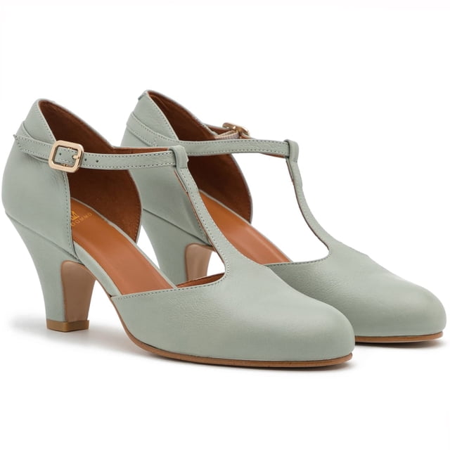 Zapatos MOOMMO de vestir grises para mujer, tacón bajo de gatito, 5 cm