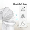 thumbnail image 5 of R&T Elongated 400 pound Toilet Seat, Heavy Duty Oval Plastic Toilet Seat Soft Close White B1130, 5 of 13