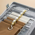 thumbnail image 2 of Folding Pants Rack, Multifunctional Multi-Layer Pants Hanger, Household Seamless Pants Clip, Wardrobe Storage Tool, 2 of 4