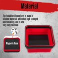 thumbnail image 3 of Fold Magnetic Parts Tools Tray Set, 4-Pack Foldable 4.5inch Square Silicone Bowls with Double Sided, 3 of 5