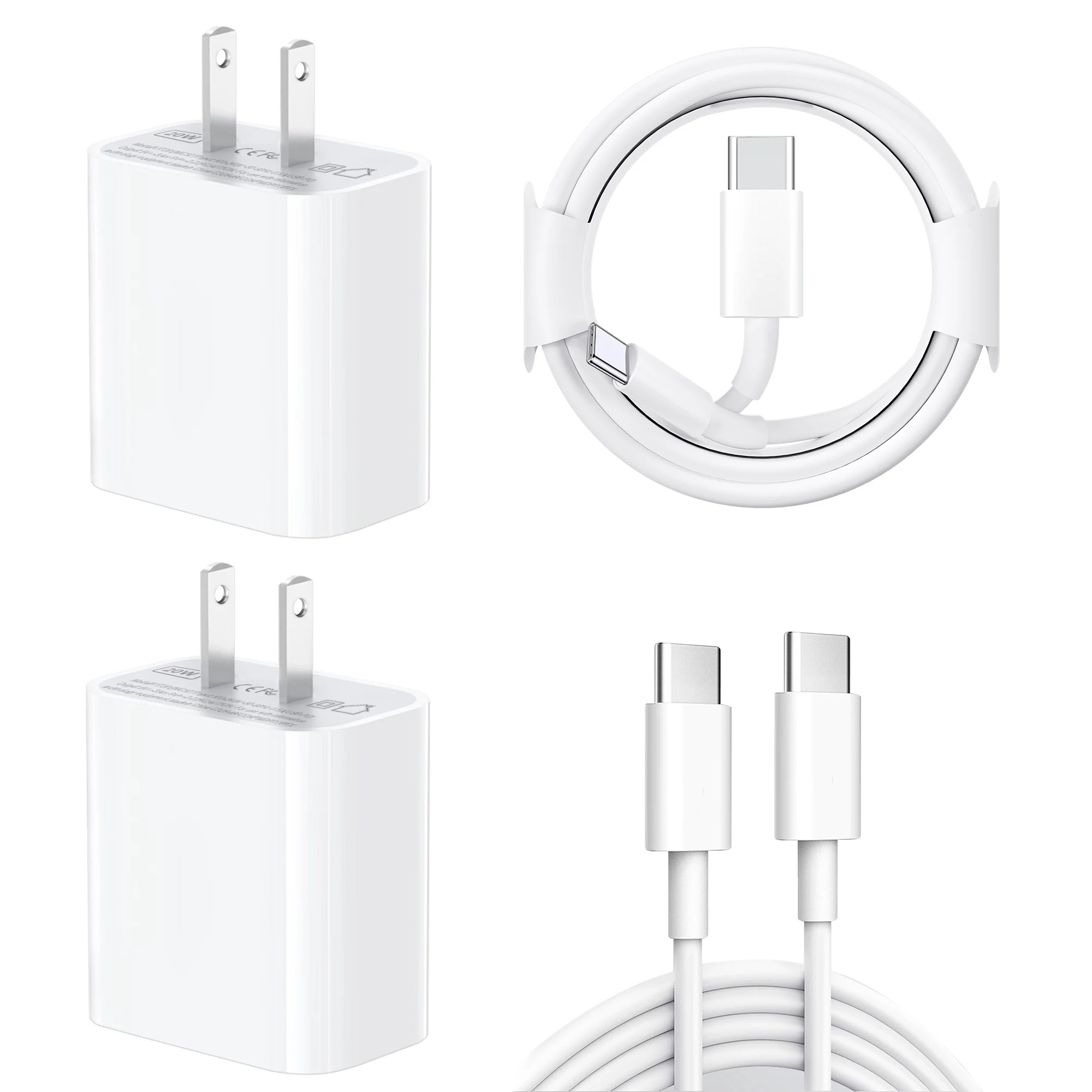USB C Charger for iPhone 17 16 15 Charger,2Pack 20W Fast Charging Type C Chargers USB C Charger Block with 6FT Cable Compatible with iPhone 17/17 Air/17 Pro/17 Pro Max/iPhone 16/15 Series