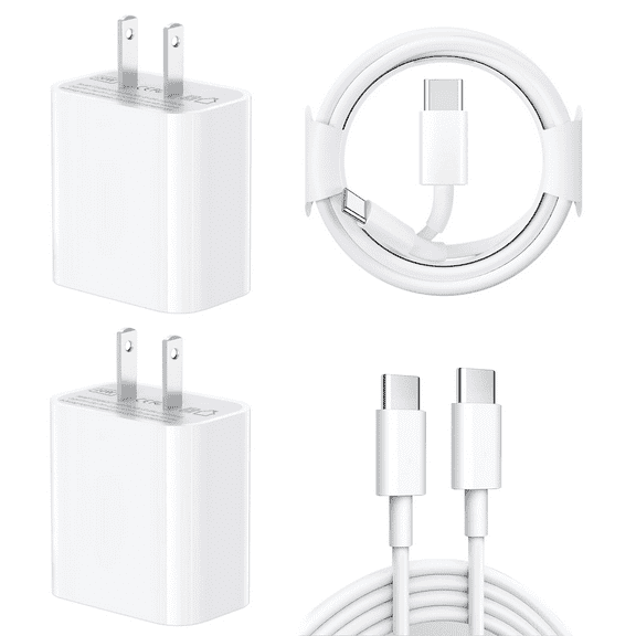 USB C Charger for iPhone 17 16 15 Charger,2Pack 20W Fast Charging Type C Chargers USB C Charger Block with 6FT Cable Compatible with iPhone 17/17 Air/17 Pro/17 Pro Max/iPhone 16/15 Series