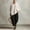 White, variant on Endives Linen Shirt For Women V Neck Stand Collar Blouses for Women Trendy Casual Loose Fit Womens Summer Tops Drop Shoulder 3/4 length Sleeve top for Women Work Shirts White L