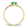 thumbnail image 2 of 10K Yellow Gold Polished Geniune Emerald Birthstone Ring, 2 of 2
