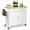 White, variant on Giantex Rolling Kitchen Island Cart on Wheels, Kitchen Utility Trolley & Bar Serving Cart w/Rubber Wood Top, Handle Rack & Storage Cabinet and Drawers for Home Dining Room, Dark Brown